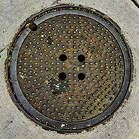 Blank  Queens Sewer Button