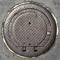 DREIER SAFETY coal hole cover -- feralun -- a.a.m. co. n.y.